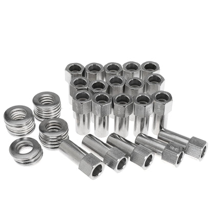1/2"-20 Wheel Lug Nut for Cragar for SST Mag with Center Washer Open Ended, 13/16” Hex 2.01” Total Length (20PCS)