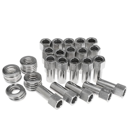 1/2"-20 Wheel Lug Nut for Cragar for SST Mag with Center Washer Open Ended, 13/16” Hex 2.01” Total Length (20PCS)