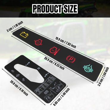 M117670 Dash Panel Decal Instrument Panel Indicator Label and M127539 Shift Quadrant Label for Jo-hn Deere 4X2 6X4 Gator Utility Vehicle