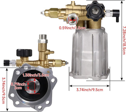 Replacement RMV25G30D PKG Pressure Washer Pump 3000 PSI, 2.5 GPM, 3/4" Shaft Horizontal Pressure Washering Pumps EZ Start for Homelite, for Karcher, for Honda Pressure Washer