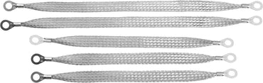Automotive Ground Strap 3pcs Braided Ground Strap 10" x 1/2" and 2pcs 13" x 1/2" Ring Terminal for Vehicle Grounding