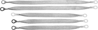 Automotive Ground Strap 3pcs Braided Ground Strap 10" x 1/2" and 2pcs 13" x 1/2" Ring Terminal for Vehicle Grounding