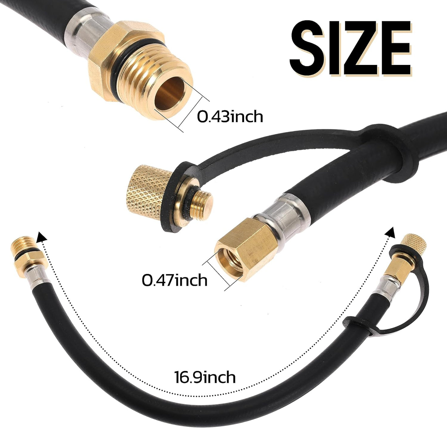 Flex Drain Hose for Kawasaki FR730V FR691 FR691V FR651V FR600V FH721V FS541 FJ180V FS730V for Toro MX5060 FX730V, and for Kubota Z412 Z122R 510440902 51044-0902 (Pack of 2)