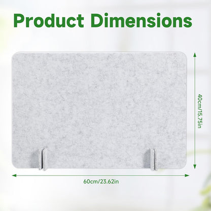 Desk Privacy Panel Acoustic Divider Panel Portable Desk Partition Desk Divider Noise Visual Isolate Table Divider for Student Study Office Library (Gray-4, 15.75" x 23.6")