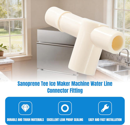 Sanoprene Tee Ice Maker Machine Water Line Connector Fitting for Hoshizaki KM/CF/CR Series Replace 4A0177-01 439197-01, 2 Pack