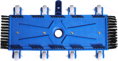 14" Heavy Duty Pool Vacuum Head with Brushes Weighted Flexible Vacuum Head with Aluminum Handle Connector for 1-1/4" or 1-1/2" Hose