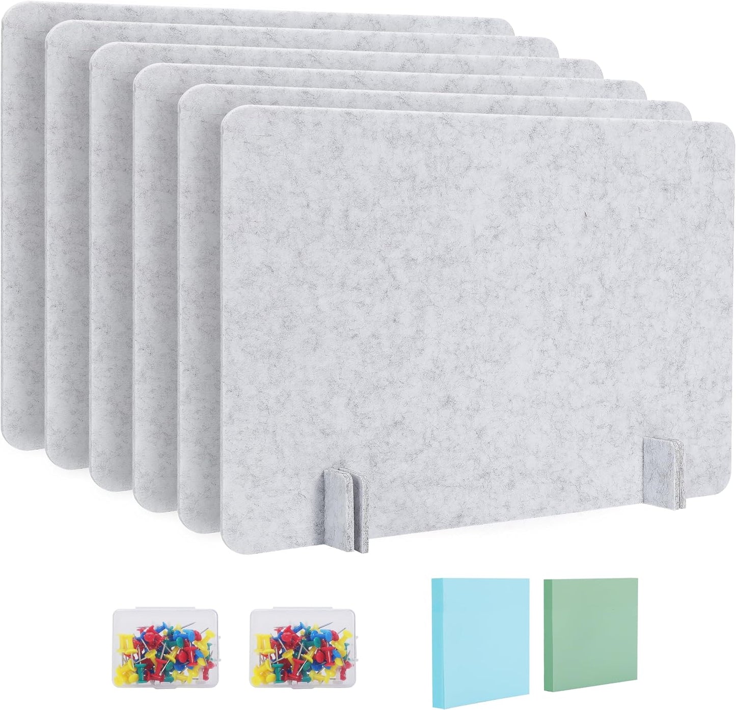Desk Privacy Panel Acoustic Divider Panel Portable Desk Partition Desk Divider Noise Visual Isolate Table Divider for Student Study Office Library (Gray-4, 15.75" x 23.6")