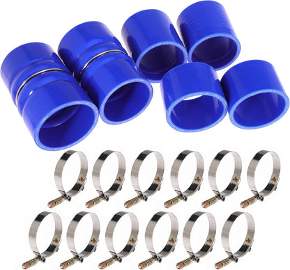 7.3 Hose Boot Kit for Ford F250 F350 7.3L Diesel 1999 2000 2001 2002 2003 with T Bolt Clamp Blue