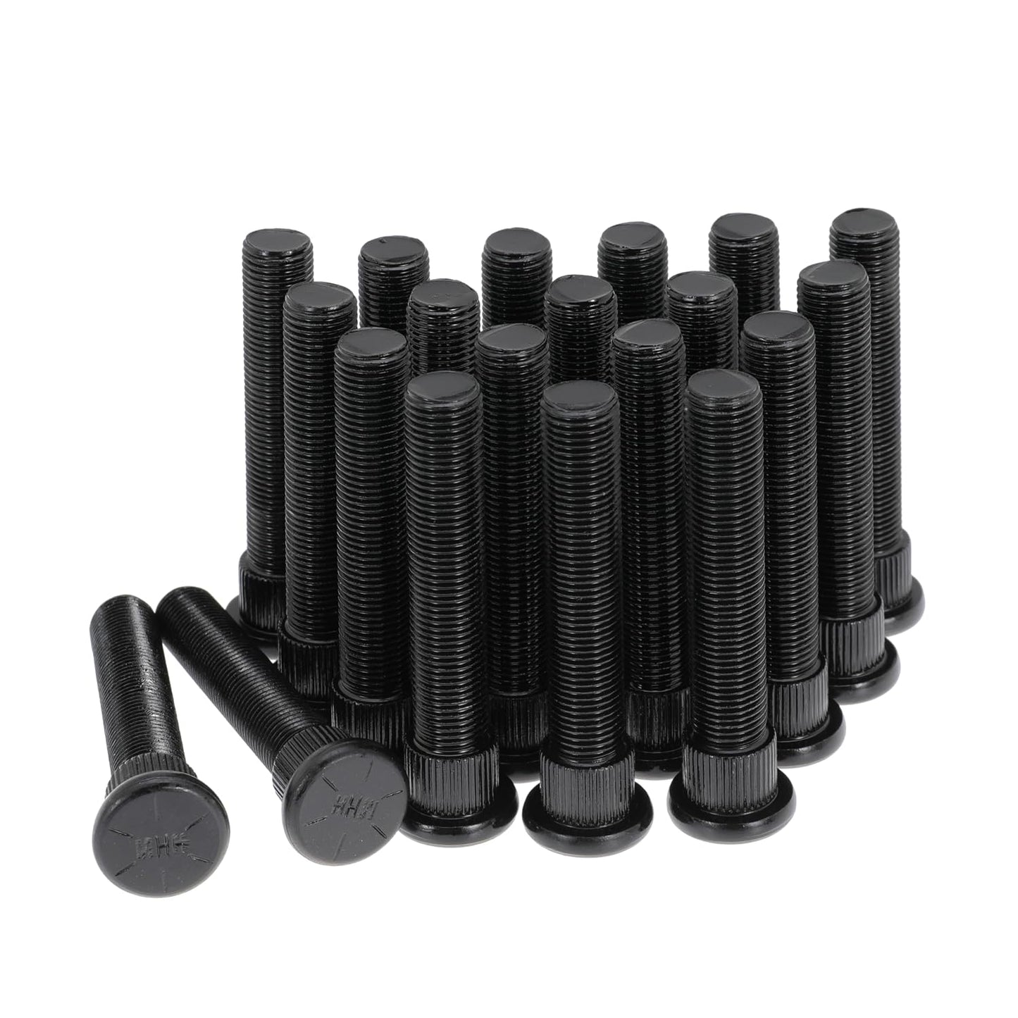 Wheel Stud Bolt 1" Longer Than Stock for Ford for Mustang 1965-2004 for Chevy C10 1973-1987 with Extended Length, 1/2" x 20 Thread, 3" Length, 0.625 Knurl (20Pcs)