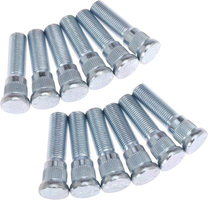12Pcs Wheel Stud for Trailer for Lippert Axles 2000 lb to 3500 lb for Dexter 4400 lb with 1/2"-20 UNF Thread Size 0.617" Spline, 0.77" Head 2.19" Length