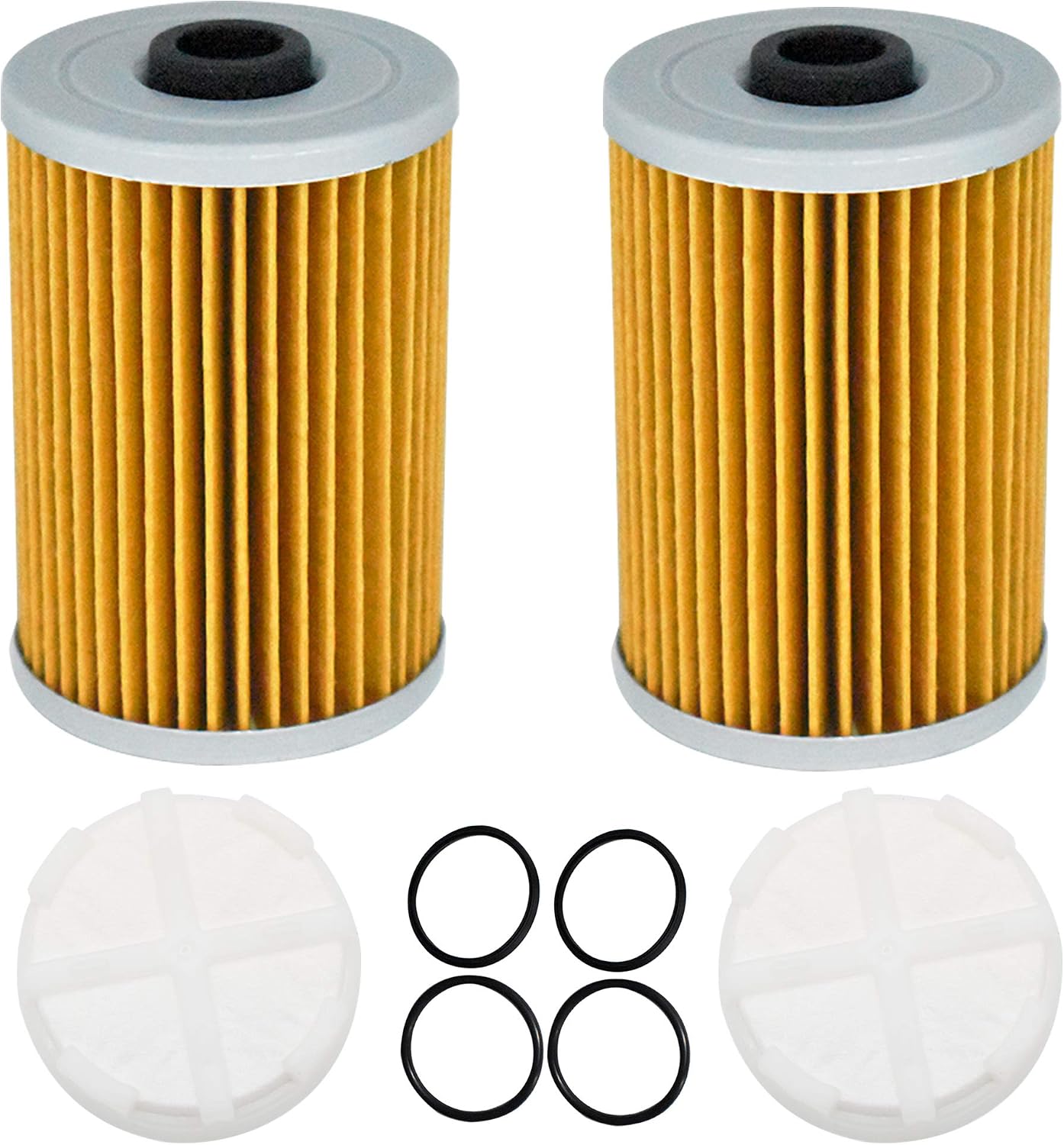 Fuel Filter and Filtering Disk Set 35-8M0093688 866171A1 8M0093688 35-892665 for Marine for Mercruiser Engines with Gen III 3 Fuel Cooler, 2 Pcs