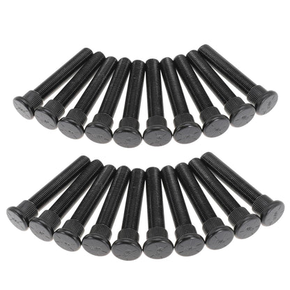 Wheel Stud Bolt 1" Longer Than Stock for Ford for Mustang 1965-2004 for Chevy C10 1973-1987 with Extended Length, 1/2" x 20 Thread, 3" Length, 0.625 Knurl (20Pcs)