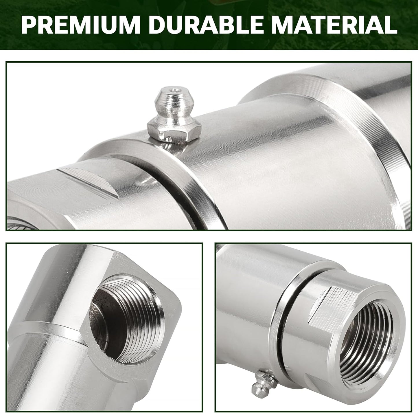 1 inch Swivel Hose Reel Fitting, Pack of 3 | Industrial and Home Use, Steel Hose Reel, With Grease Zerk, Replace 9SS16FP100XFP100-Ni-AL #5044