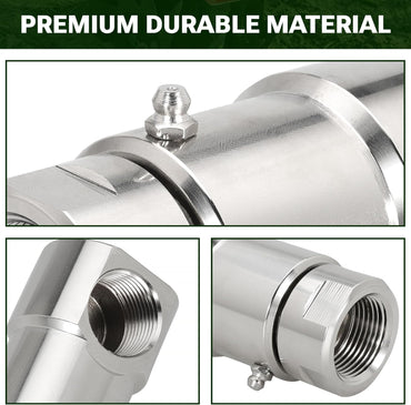 1 inch Swivel Hose Reel Fitting, Pack of 3 | Industrial and Home Use, Steel Hose Reel, With Grease Zerk, Replace 9SS16FP100XFP100-Ni-AL #5044