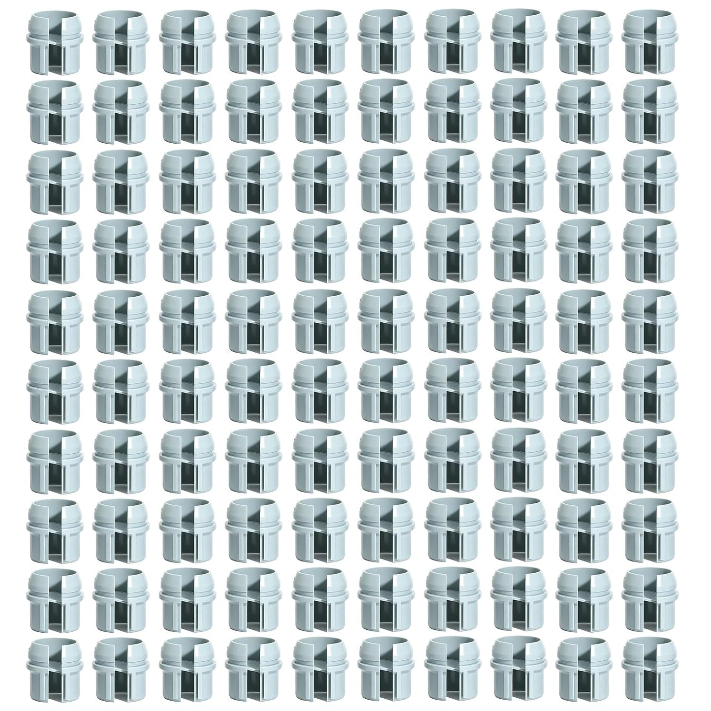 100 Pcs Non-Metallic Cable Connectors, 1/2" NM/MC Wire Clamp