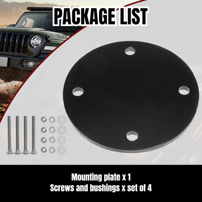 Heavy-Duty Mount Backing Plate Kit for Off-Road Ladder Roof Cargo Rack with Bushings