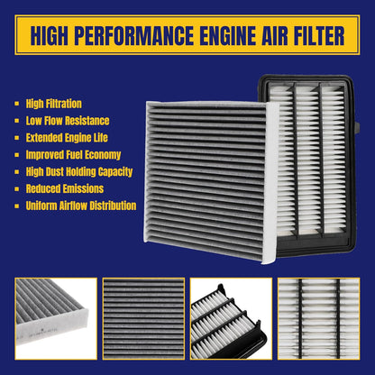 Engine and Cabin Air Filter for Honda CR-V 1.5L Gas 2017-2022 for Civic 1.5L 2016-2021 Replace CA12050 CF11182
