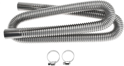 120cm 24mm Exhaust Pipe for Diesel Heater, 1 Inch ID Generator Exhaust Extension with Clamps for Parking Air Heaters (Single Wall)