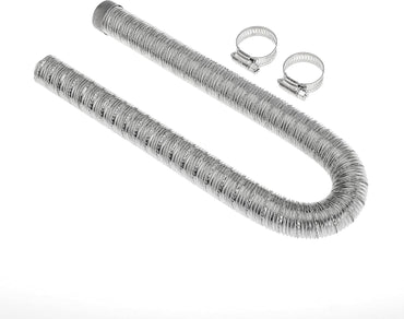 60cm 24mm Exhaust Pipe for Diesel Heater, 1 Inch ID Generator Exhaust Extension with Clamps for Parking Air Heaters (Double Wall)