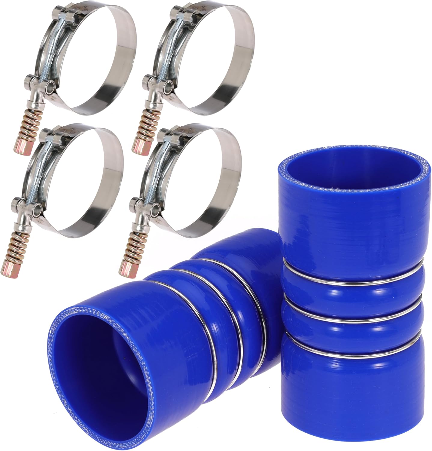 3 Inch Silicone Charge Air Cooler Hump Hose Boot Set 3" X 6" with T Bolt Clamp Blue (Hose-3060-BU)