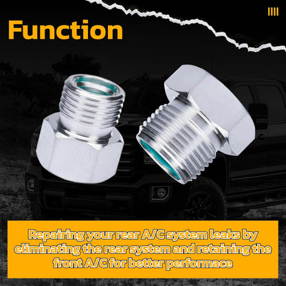 Rear AC Air Conditioning Block Off Kit for Chevrolet Suburban Tahoe and Yukon 1996-1999 with O-Rings