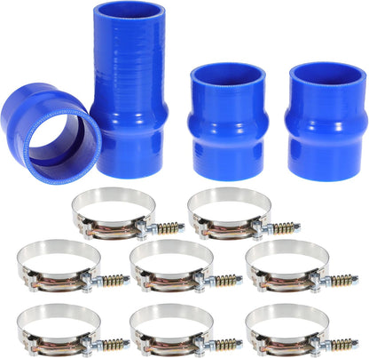 5.9 Heavy Duty Silicone Intercooler Hose Boot For Dodge Ram 2500 3500 Pickup 5.9L Cummins Diesel 2003-2007 with T Bolt Clamp Blue