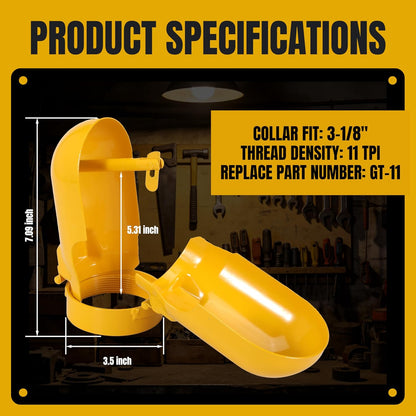 Acetylene Cylinder Regulator Protector Safety Cap 3-1/8” x 11 High Pressure Gas Cylinder Tank Valve Protection Cap, Fall-Proof Steel Gas Cylinder Cap for Storage Transport