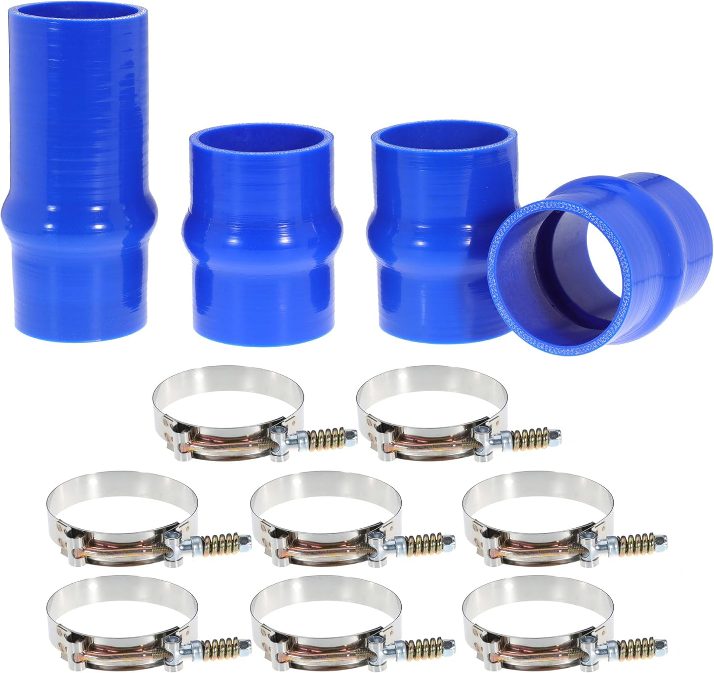 5.9 Heavy Duty Silicone Intercooler Hose Boot For Dodge Ram 2500 3500 Pickup 5.9L Cummins Diesel 2003-2007 with T Bolt Clamp Blue