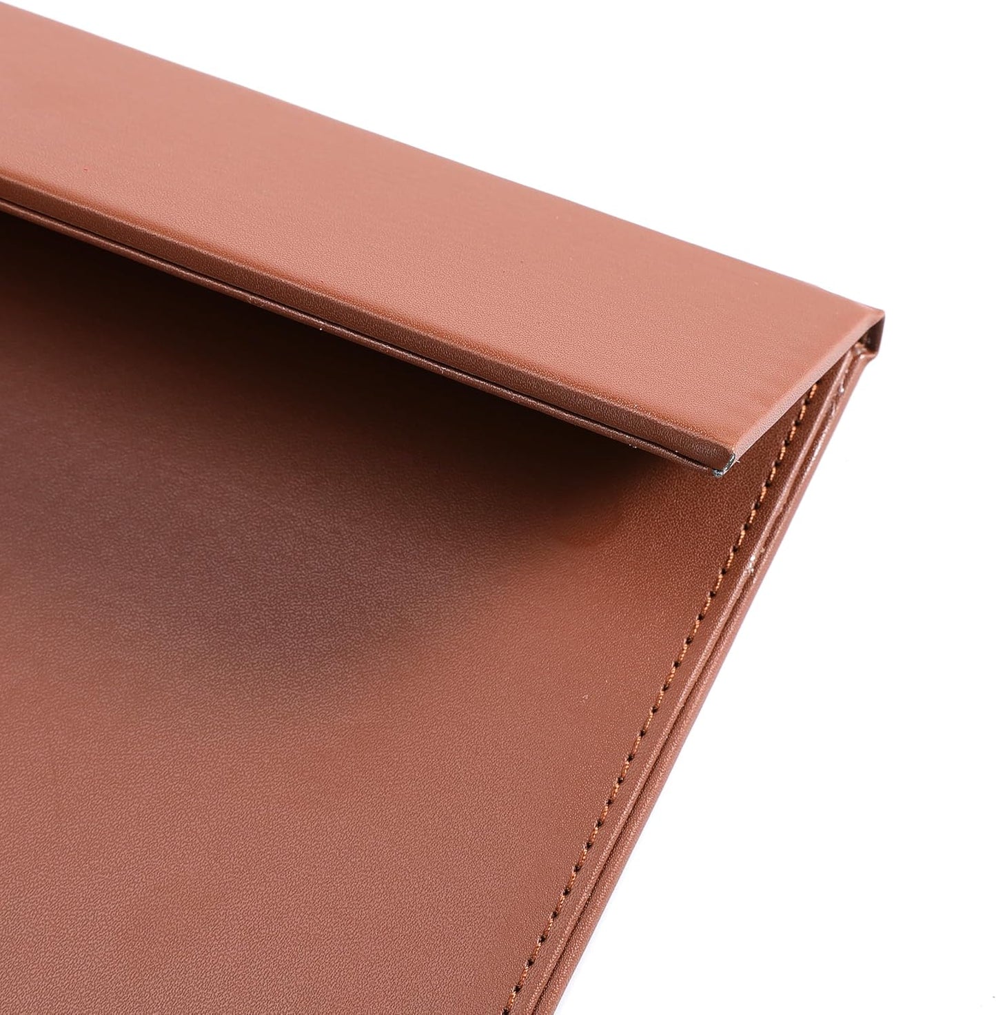 34" x 20" Leather Desk Blotter with Side Rails for Writing Leather Executive Desk Pad Protector Desk Mat for Office Home Workplace Brown
