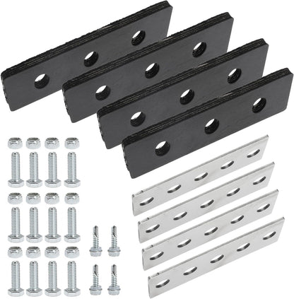 304 Stainless Snow Blower Impeller Modification Kit for Modifies 2-Stage Machine 4 Pcs Rubber Paddle Blade Universal (3/8")