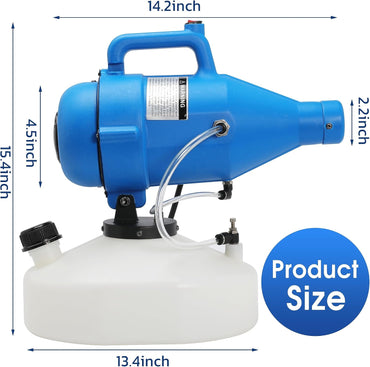 4.5L (1.2 Gallon) Electric ULV Portable Fogger Sprayer Machine Spraying Distance 30ft with 16.4ft Cord Atomizer Mist Cold Fogger for Home,Hotel,Church,School,Lawn and Garden