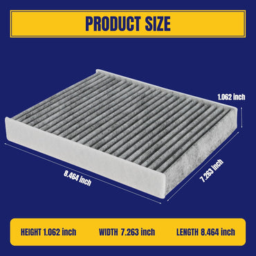 Cabin Air Filter for Toyota Rav4 Camry Corolla Venza Sienna Highlander for Lexus RX350 NX350 ES350 Cabin Filter Replacement with Activated Carbon Replace 87139-0E040 CP157, 2 Pack