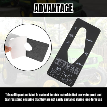 Shift Quadrant Label Replace M127539 for Jo-hn Deere 6X4 4X2 6X4 Diesel Gator Utility Vehicle (1PCS)