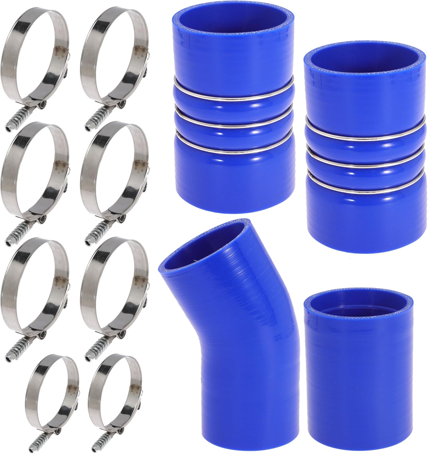 6.0 Turbo Intercooler Boots Clamps Kit 2003-2007 6.0 Intercooler Pipe Boot Kit For Ford F250 F350 6.0L Powerstroke Diesel with T Bolt Clamp