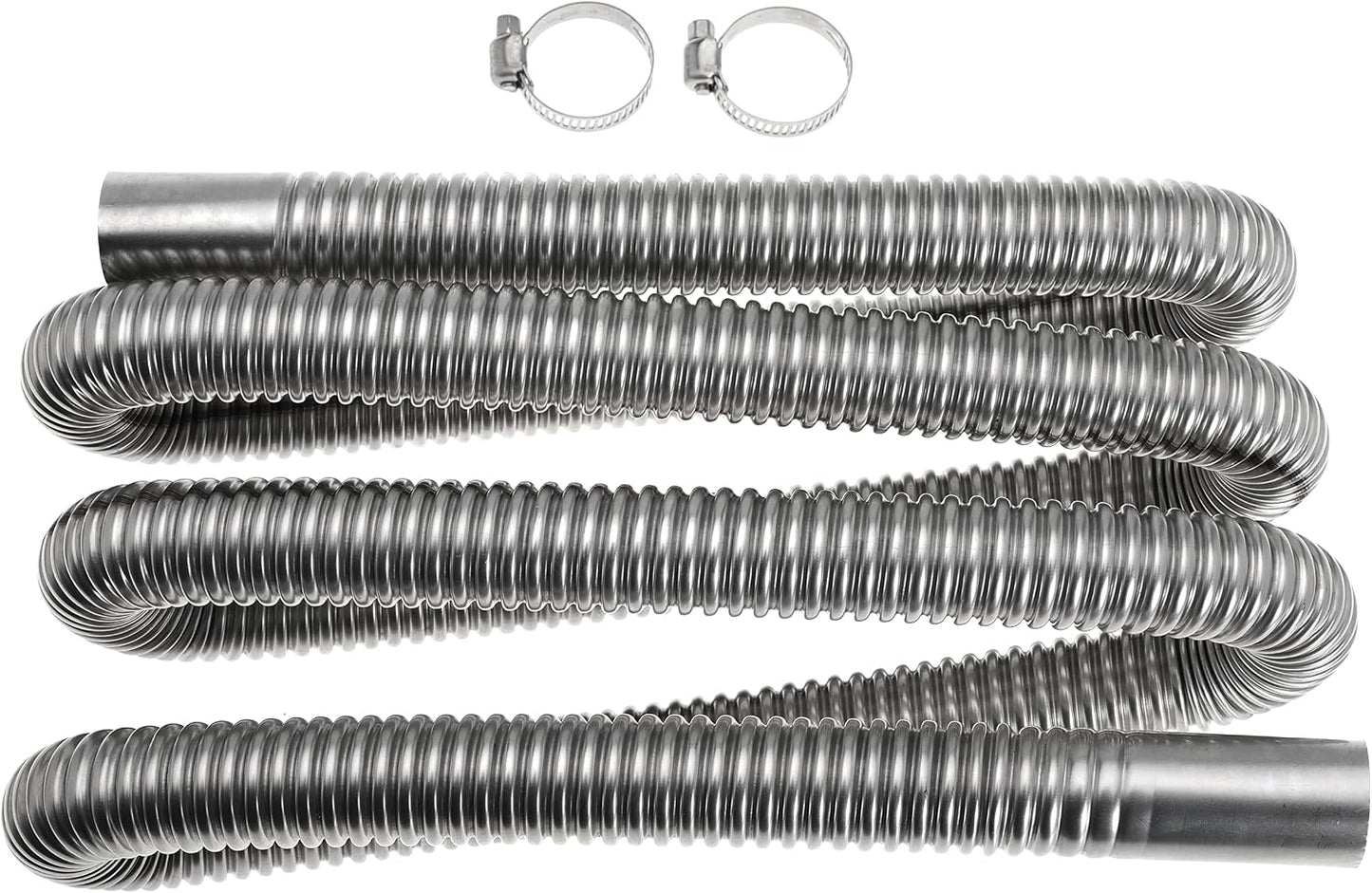 200cm 1 inch Heater Exhaust Pipe Generator Exhaust Extension Fuel Tank Gas Vent Hose with Clamps