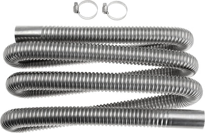 200cm 1 inch Heater Exhaust Pipe Generator Exhaust Extension Fuel Tank Gas Vent Hose with Clamps