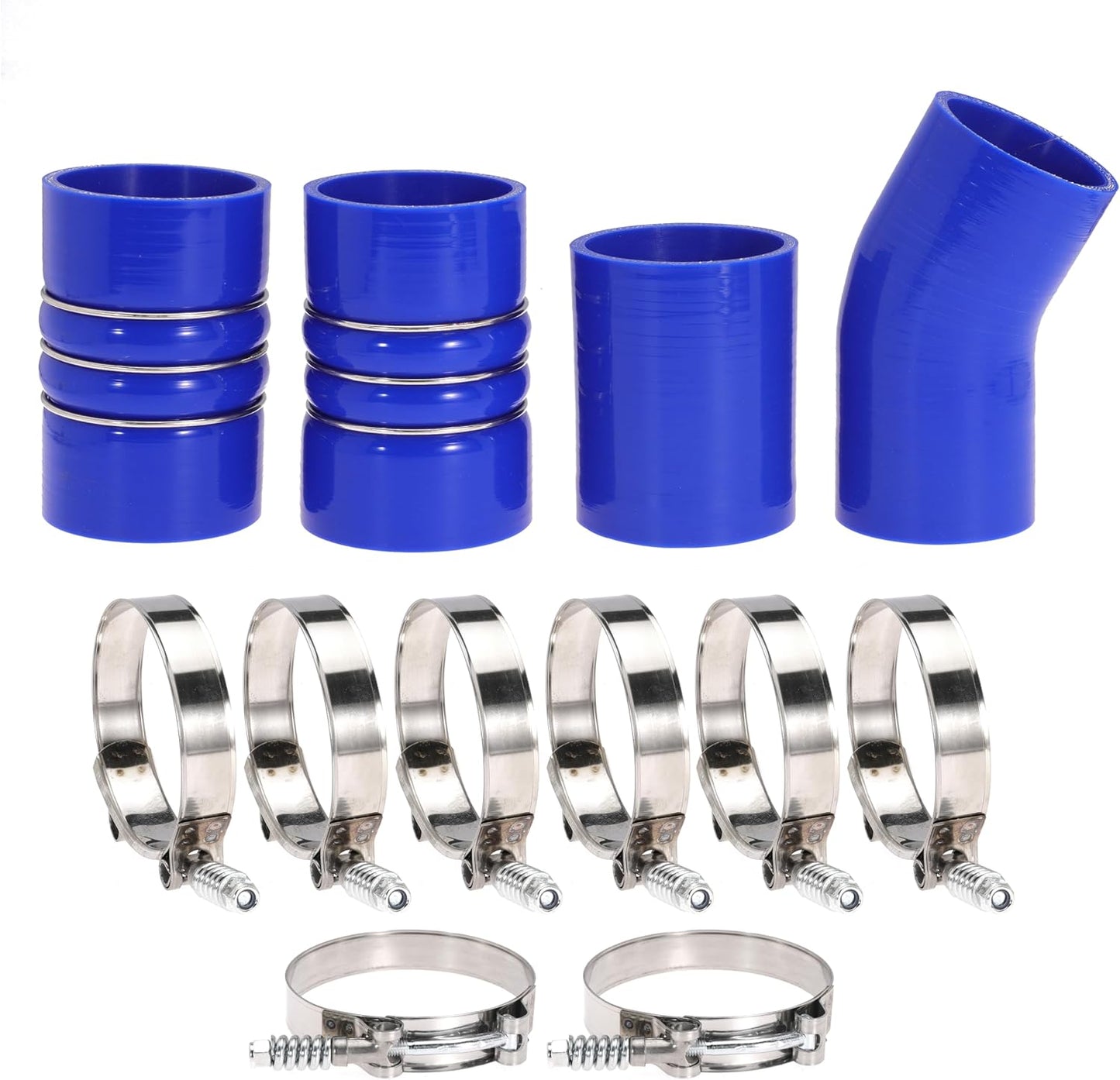 6.0 Turbo Intercooler Boots Clamps Kit 2003-2007 6.0 Intercooler Pipe Boot Kit For Ford F250 F350 6.0L Powerstroke Diesel with T Bolt Clamp