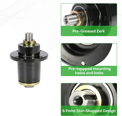 Mower Deck Spindle Assembly, Wheel Beariing Spindle for Bad Boy Maverick CZT ZT Elite, for Pup Lighting Series 48" 50" 52" 60" 72" Replace 037-6015-50, 037 6015 00 (Pack of 3)