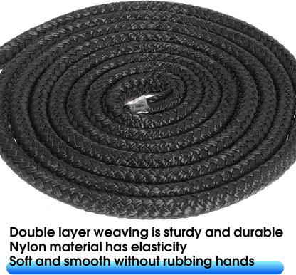 Boat Dock Lines 2 Pack 3/8" x 15FT Boat Lines Nylon Marine Rope for Boats Double-Braided Bumper Rope Boat Lines for Docking Boat Lines Dock Ties