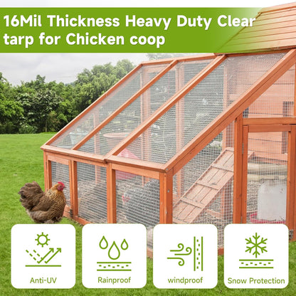 30Ftx40Ft Greenhouse Cover,Clear Plastic Tarps,16Mil Heavy Duty Waterproof tarp with UV Resistance and Grommets,Clear Tarp Canopy Top for Gardening,Farming,Nursery,Garden