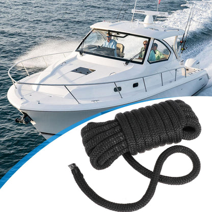 Boat Dock Lines 2 Pack 3/8" x 20FT Boat Lines Nylon Marine Rope for Boats Double-Braided Bumper Rope Boat Lines for Docking Boat Lines Dock Ties