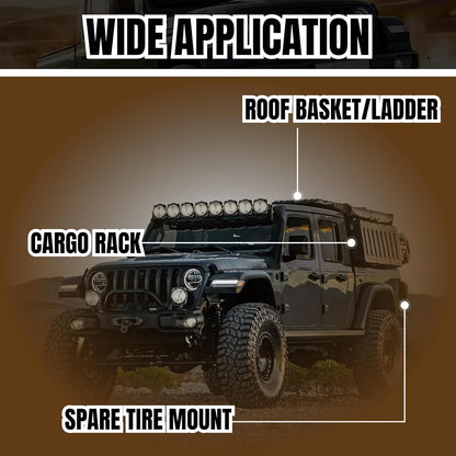 Heavy-Duty Mount Backing Plate Kit for Off-Road Ladder Roof Cargo Rack with Bushings