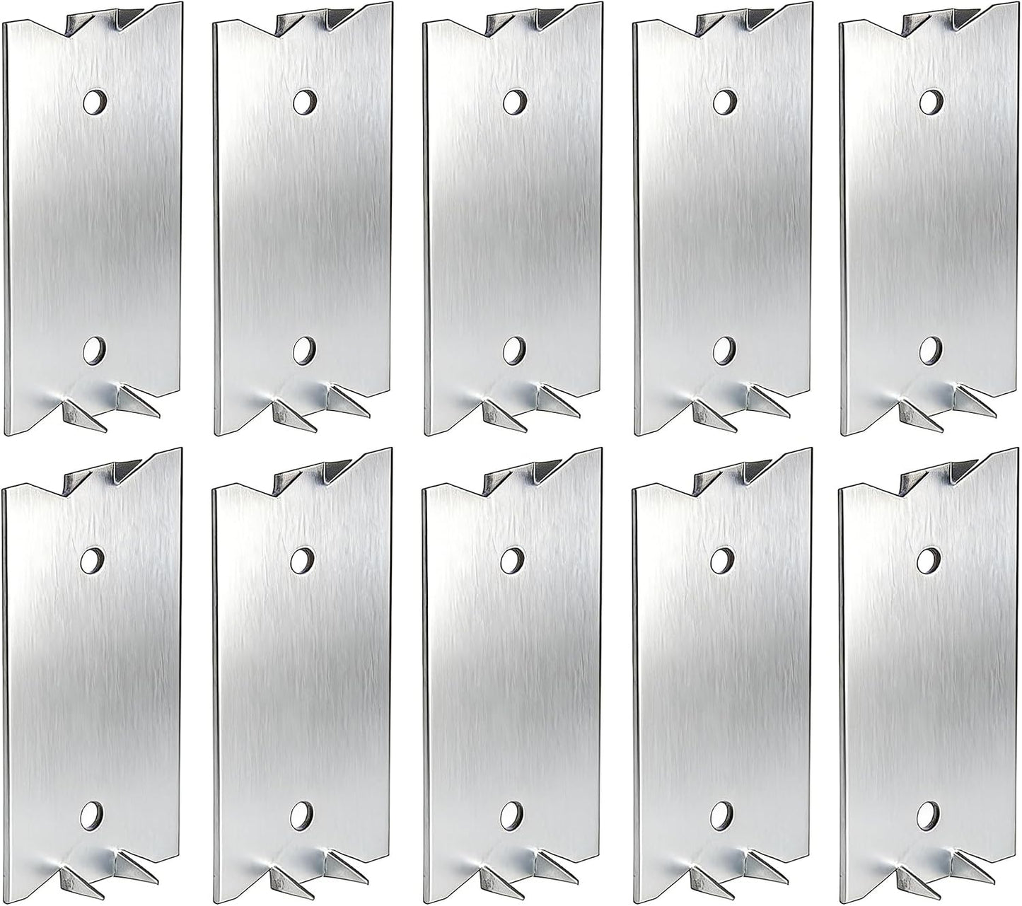 10 PCS 2.5 x 1.5 Inch Nail Plate for Wood Studs, Metal Cable Protector Plate Safety Nail Plates with Sharp Pointed Prongs, Steel Cable Wire for Protecting Plumbing and Wiring
