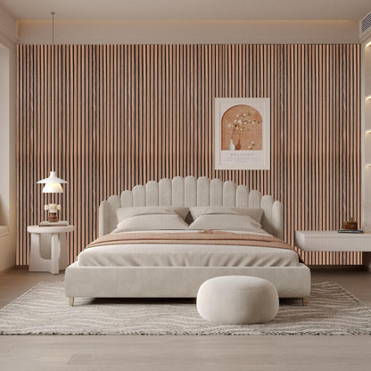 5 PACK Wood Slat Acoustic Panels for Wall 47.2 x 23.6 x 0.4