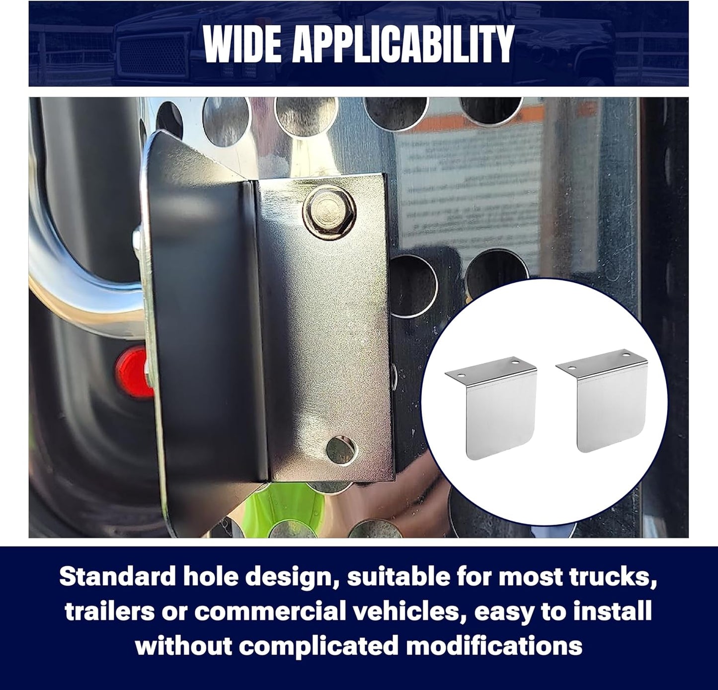 Permit Sticker Holder for IFTA for DMV Class Chrome L Bracket Replace 60788 for Truck Car Parking Passes Permits Small Stickers Vehicle Emblems Mounting