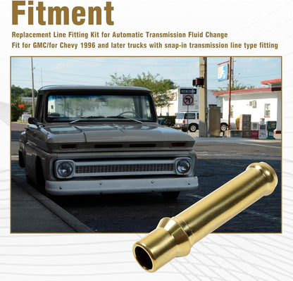 397 Transmission Cooler Line Fitting for GMC for Chevy 1996-UP Trucks (2pcs, No clamp)