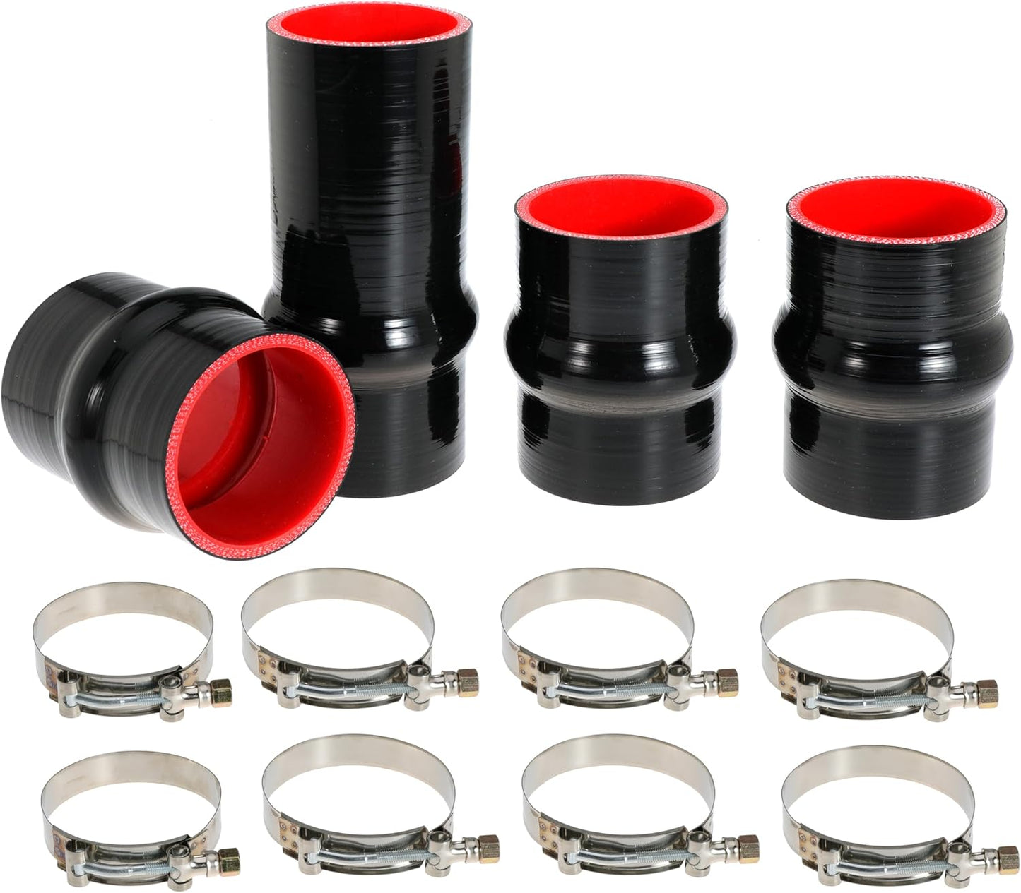5.9 Heavy Duty Silicone Intercooler Hose Boot For Dodge Ram 2500 3500 Pickup 5.9L Cummins Diesel 2003-2007 with T Bolt Clamp