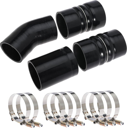 6.0 Turbo Intercooler Boots Clamps Kit For Ford F250 F350 Super Duty Excursion Econoline 6.0L Powerstroke Diesel 6.0 Turbo Intercooler Pipe Boot Kit 2003-2007 with T Bolt Clamp