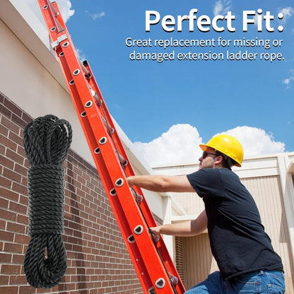 Extension Ladder Replacement Rope, Extension Ladder Rope Replacement，Replacement Ladder Rope & Pulley Kit Compatible with Werner Extension Ladders (2)