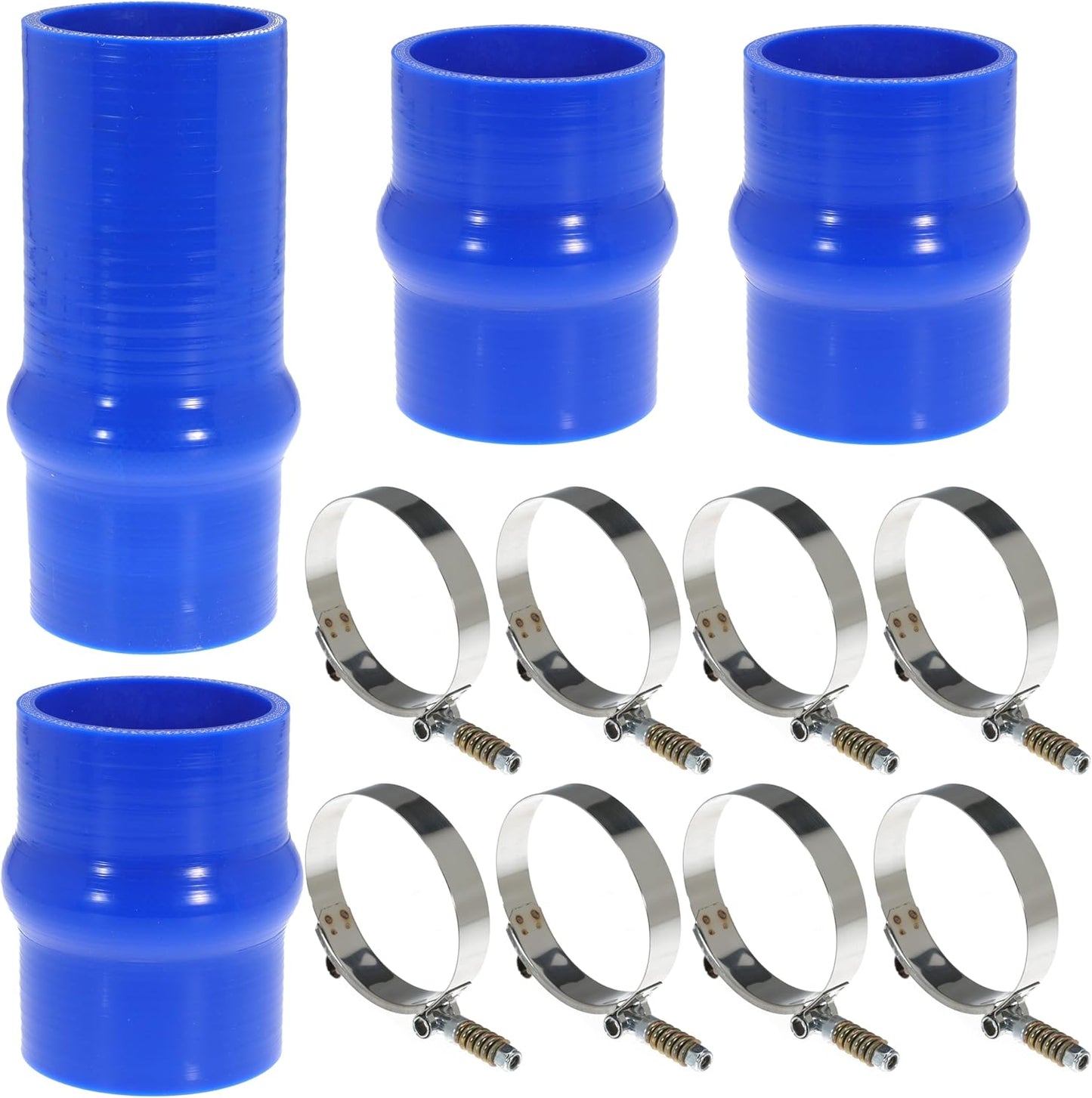 5.9 Heavy Duty Silicone Intercooler Hose Boot For Dodge Ram 2500 3500 Pickup 5.9L Cummins Diesel 2003-2007 with T Bolt Clamp Blue